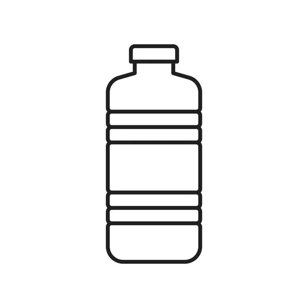 Plastic Bottle Vector Illustration Line Design Icon — Stock Vector