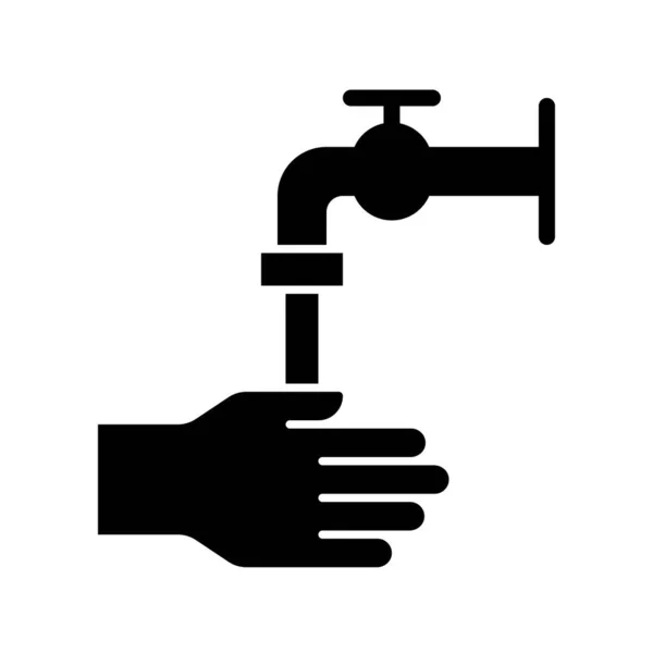 手洗いベクトルイラスト 衛生固体デザインアイコン — ストックベクタ
