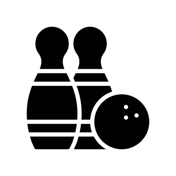 Delikli Top Vektörlü Sağlam Tasarımla Eğlence Amaçlı Bowling Oyunu — Stok Vektör