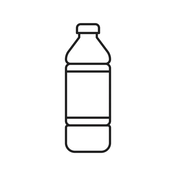 Plastic Bottle Vector Illustration Line Design Icon — Stock Vector