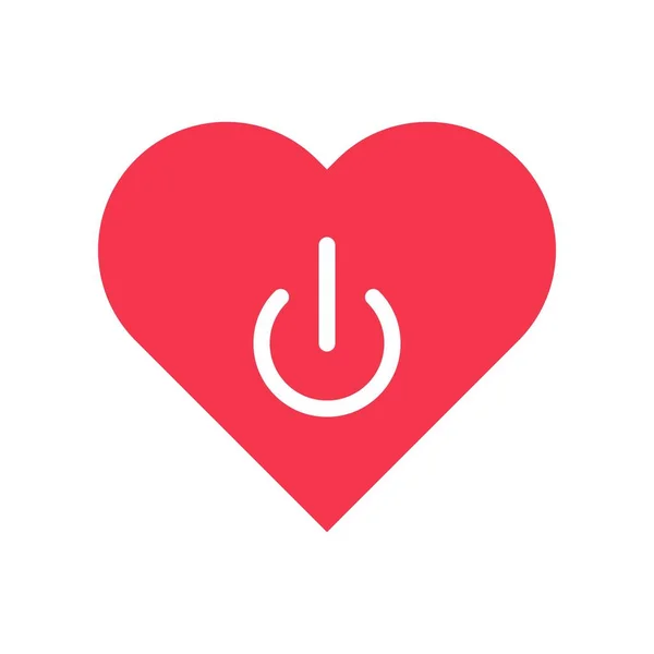 Heart Vector Valentine Love Related Flat Style Icon — Stock Vector
