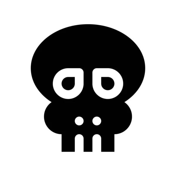 Humano Cráneo Blanco Negro Simple Icono Vector Ilustración Vectores De Stock Sin Royalties Gratis