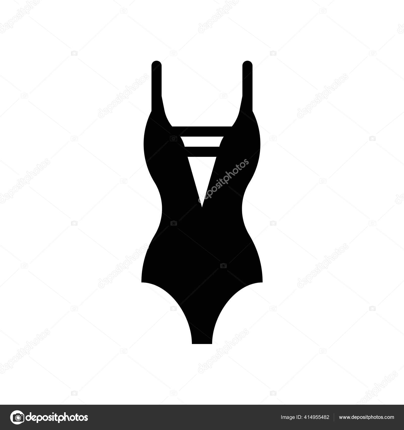 Women Swimsuit Vector Illustration Solid Design Icon Stock Vector Image
