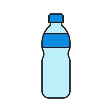 Plastik şişe vektör illüstrasyonu, doldurulmuş düzenlenebilir tasarım ana hatları simgesi