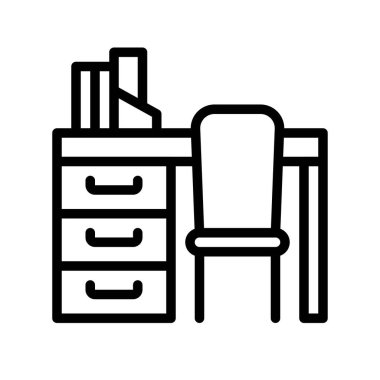 Masa vektörü, okul satırı tasarım simgesine geri dön