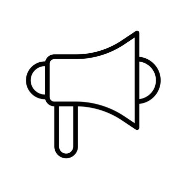 Megafon vektörü, Dijital pazarlama çizgisi biçimi düzenlenebilir vuruş