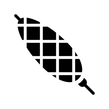 Mısır şiş vektörü, Barbekü bağlantılı katı tasarım simgesi