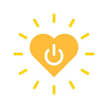 Kalp dışı vektör, Valentine ve aşkla ilgili düz stil simgesi