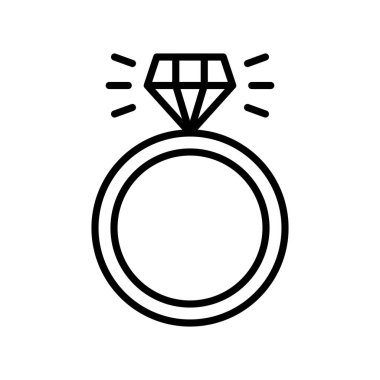 Halka vektör illüstrasyonu, izole çizgi tasarım simgesi