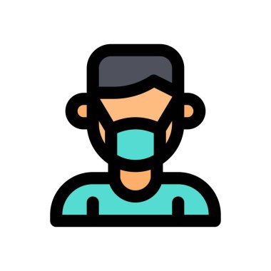 Yüz maskesi taşıyıcı ve düzenlenebilir felçli corona virüsü ile ilgili hasta