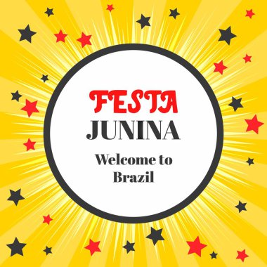 Brezilya 'da festivaller, Festa Junina kutlama poster illüstrasyonu