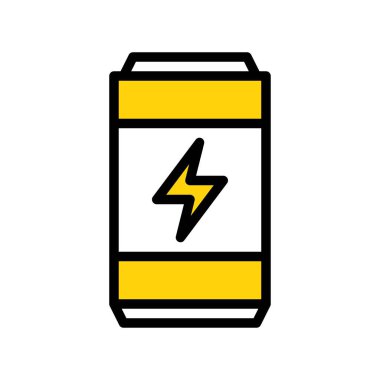 Enerji içeceği vektörü, İçecek doldurulmuş biçim biçiminde düzenlenebilir vuruş