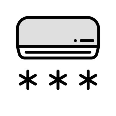 Klima vektör illüstrasyonu, doldurulmuş tasarım simgesi düzenlenebilir taslağı