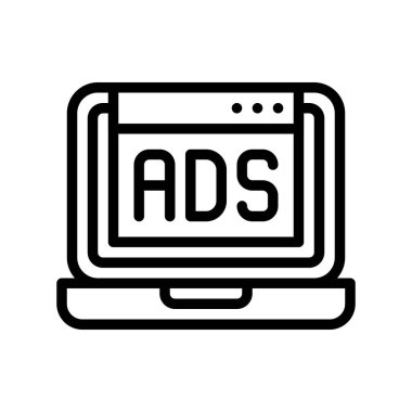 Reklam vektörü, Dijital pazarlama çizgisi biçimi düzenlenebilir vuruş