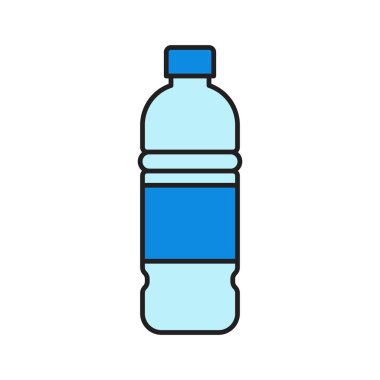 Plastik şişe vektör illüstrasyonu, doldurulmuş düzenlenebilir tasarım ana hatları simgesi