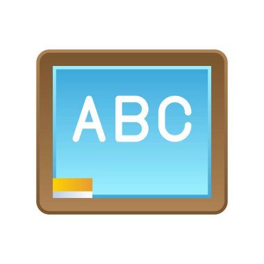 Karatahta vektörü, okula dönüş gradyan tasarım simgesi