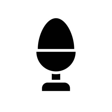 Haşlanmış yumurta vektör çizimi, Paskalya katı tasarım simgesi
