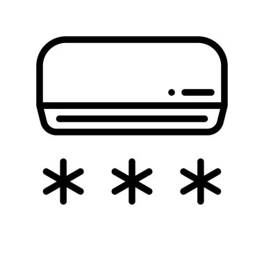 Klima vektör çizimi, izole çizgi tasarım simgesi