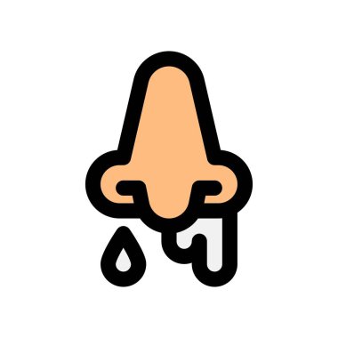 Corona virüsü burun ile ilgili sümük vektörü ve düzenlenebilir felç