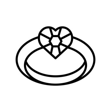 Halka vektör illüstrasyonu, izole çizgi tasarım simgesi