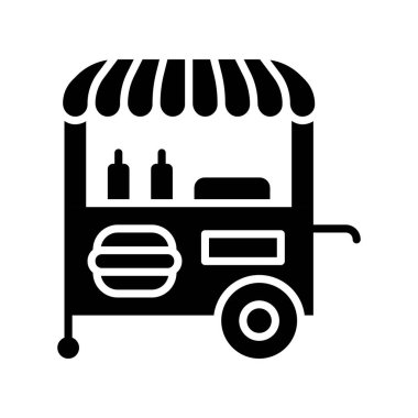 Gıda arabası vektörü, Yaz Tatili ile ilgili katı biçim simgesi