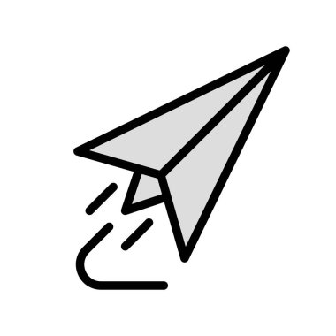 Kağıt düzlem vektörü, okula geri dön doldurulmuş tasarım simgesi