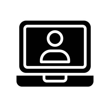 Kullanıcı vektörlü dizüstü bilgisayar, Sosyal medya katı tasarım simgesi