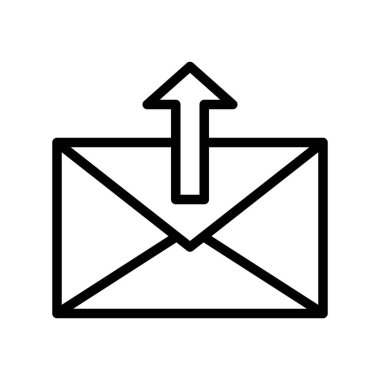 E- posta vektörü, Sosyal medya çizgi tasarım simgesi