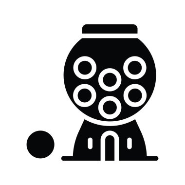 Dişeti satıcıları, makineler tatlı ile ilişkili, ve şeker vektörleri, katı tasarımlarda,