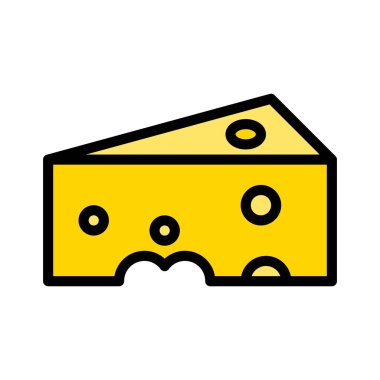 Peynir vektörü, Barbeküyle ilgili doldurulabilir düzenlenebilir vuruş simgesi