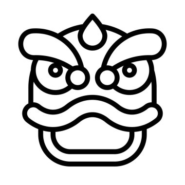 Aslan dansı vektörü, Çin Yeni Yıl Stili simgesi