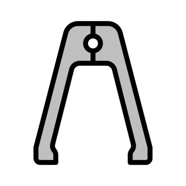 Tong vektörü, Barbeküyle ilgili düzenlenebilir vuruş simgesi