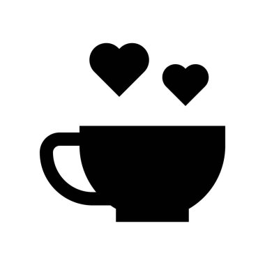 Cup vektör çizimi, izole edilmiş katı tasarım simgesi