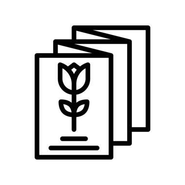 Kutlama kartı çizimi, izole çizgi tasarım simgesi