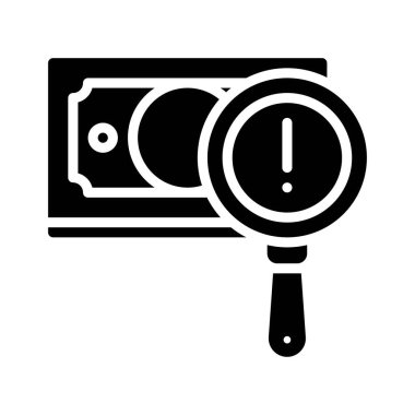 Ekonomik durgunluğa bağlı dolarlarla büyüyen cam vektörler katı tasarım