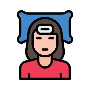 Corona virüsüyle ilgili hasta dinlenme vektörü ve düzenlenebilir felç