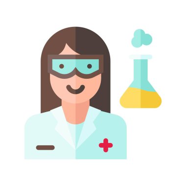 Düz stil matara taşıyıcısı olan Corona virüsü ile ilgili doktor