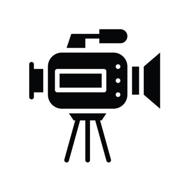 Televizyonlar ve teknoloji, ilgili video kamera vektörleri, sağlam stillerde.,