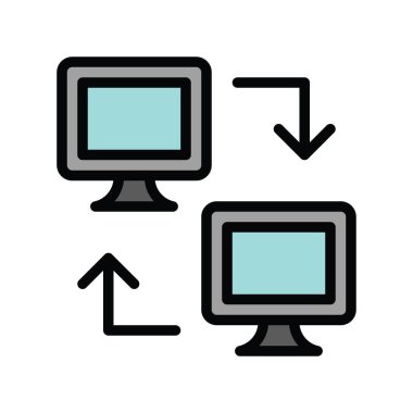 Televizyonlar ve teknoloji, ilgili TV vektörleri, düzenlenebilir vuruşlarda,