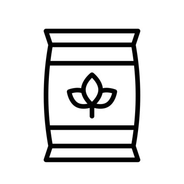 çevre ile ilgili yapraklar veya çiçek kapalı çuval vektörü doğrusal biçiminde