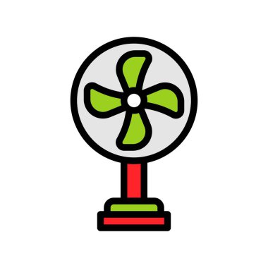 Fan vektör illüstrasyonunu ayakta tut, doldurulmuş tasarım simgesi düzenlenebilir ana hatları