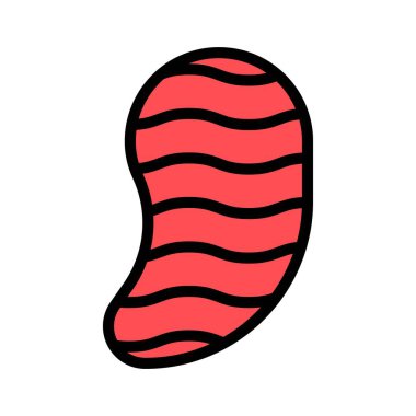 Biftek vektörü, Barbeküyle ilgili, düzenlenebilir vuruş simgesi