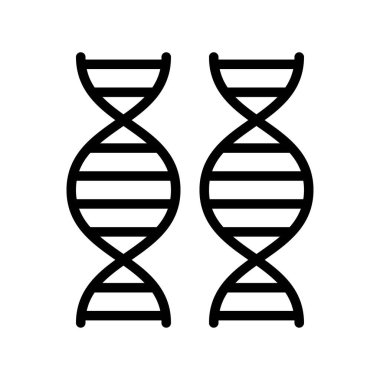 DNA vektör çizimi, geleceğin teknoloji çizgi tasarım simgesi