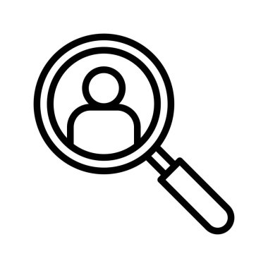 Büyütme cam vektörü, Dijital pazarlama çizgisi biçiminde düzenlenebilir vuruş