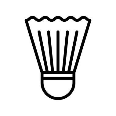 Shuttlecock vektörü, okul satırı tasarım simgesine geri dön