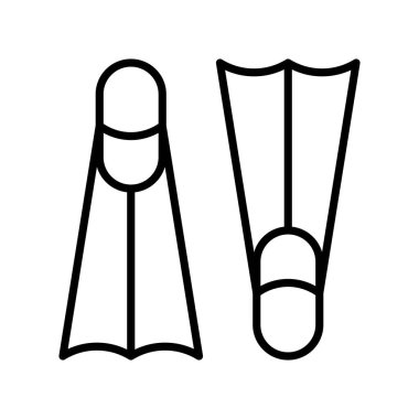 Yüzme vektörü, Yaz Tatili ile ilgili satır simgesi