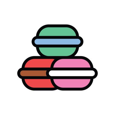 tatlı ve şeker, ilgili bisküvi, vektörler, düzenlenebilir vuruşlar,