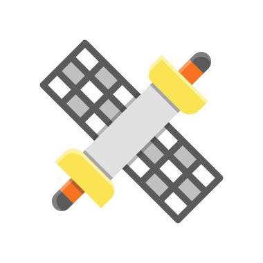 Düz tasarımda televizyon ve teknolojiyle ilgili çanak anten vektörü