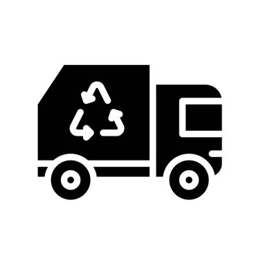 Katı tasarımda kamyon vektörü üzerinde sürdürülebilir ya da geri dönüşümle ilgili geri dönüşüm üçgeni