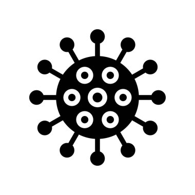 Corona virüsü katı tasarım içindeki bakteri veya hücre vektörü